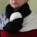 Scarf-head hood - Scarves & shawls - knitwork