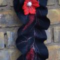 Black scarf - Scarves & shawls - felting