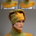 Felt cap " Olive Desert " - Kits - felting