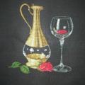A glass of wine - Needlework - sewing