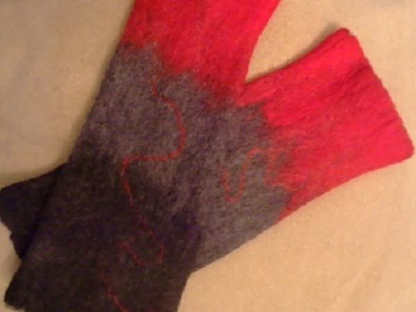 gray-red - Gloves & mittens