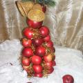 Christmas tree otherwise Apples, toothpicks - Floristics - making