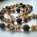 Necklaces with amber - Necklaces - felting