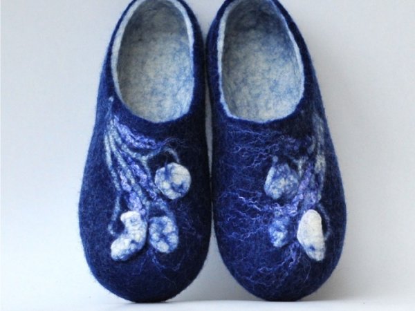 Felt tapkutės " Doughnuts " - Shoes & slippers