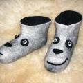 Panda - Shoes & slippers - felting