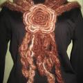 Scarf with flower - Scarves & shawls - needlework