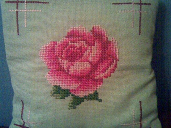cushion with Rose - Pillows