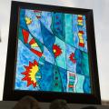 Stained-glass windows / picture " Sunset " - Glassware - making