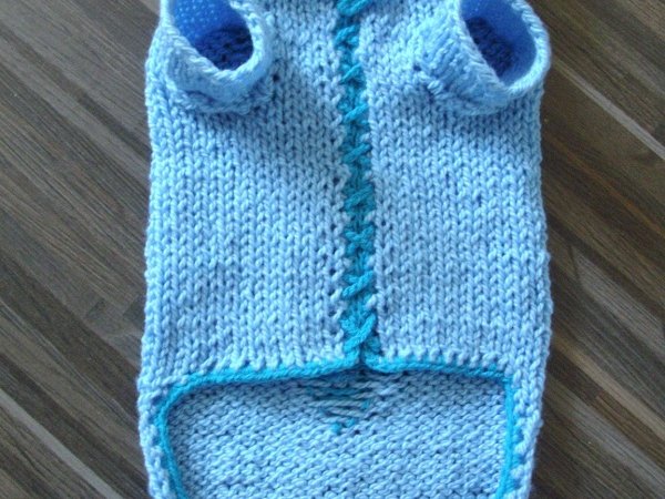 Blue sweater for puppy dog No.4 3