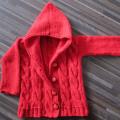 Red sweater for baby - Children clothes - knitwork