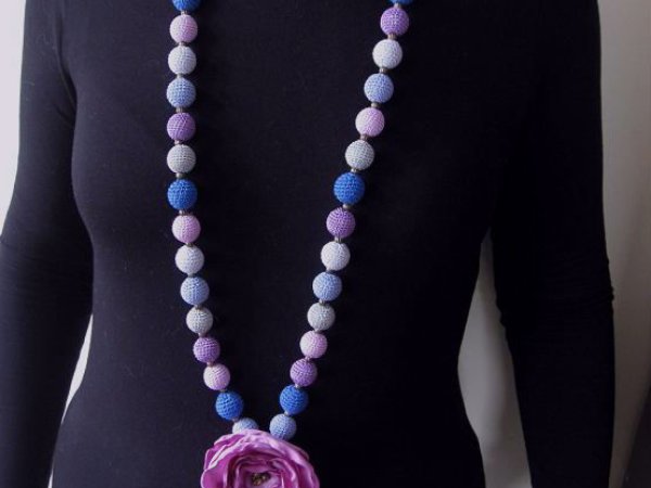 With colorful flower - Necklace