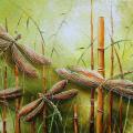 dragonfly - Oil painting - drawing