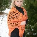 orange scarf - Wraps & cloaks - needlework