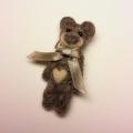 Teddy Bear with drawings - Dolls & toys - felting