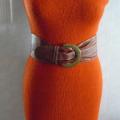 orange dress without sleeves - Dresses - knitwork