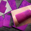 Purple wristlets - Wristlets - knitwork