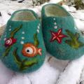 Ocean bottom - Shoes & slippers - felting