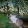 Childhood creek - Oil painting - drawing